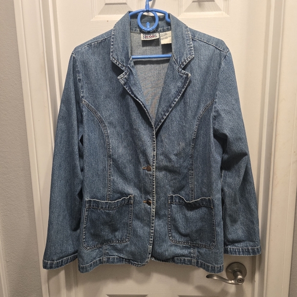 bill blass Jackets & Blazers - Bill Blass Vintage Denim Blazer Size L